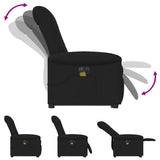Fauteuil inclinable de massage électrique Noir Tissu