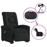 Fauteuil inclinable de massage électrique Noir Tissu