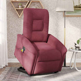 Fauteuil inclinable de massage électrique Rouge bordeaux Tissu