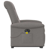 Fauteuil inclinable de massage électrique Taupe Tissu