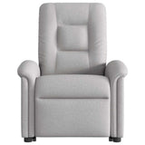 Fauteuil inclinable de massage électrique gris nuage tissu