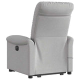 Fauteuil inclinable de massage électrique gris nuage tissu