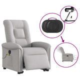 Fauteuil inclinable de massage électrique gris nuage tissu