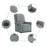 Fauteuil inclinable électrique Gris clair Tissu