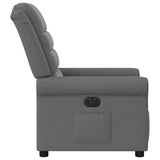 Fauteuil inclinable électrique Gris foncé Tissu