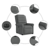 Fauteuil inclinable électrique Gris foncé Tissu