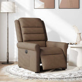 Fauteuil inclinable électrique Marron Tissu