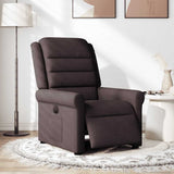 Fauteuil inclinable électrique Marron foncé Tissu