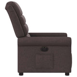Fauteuil inclinable électrique Marron foncé Tissu