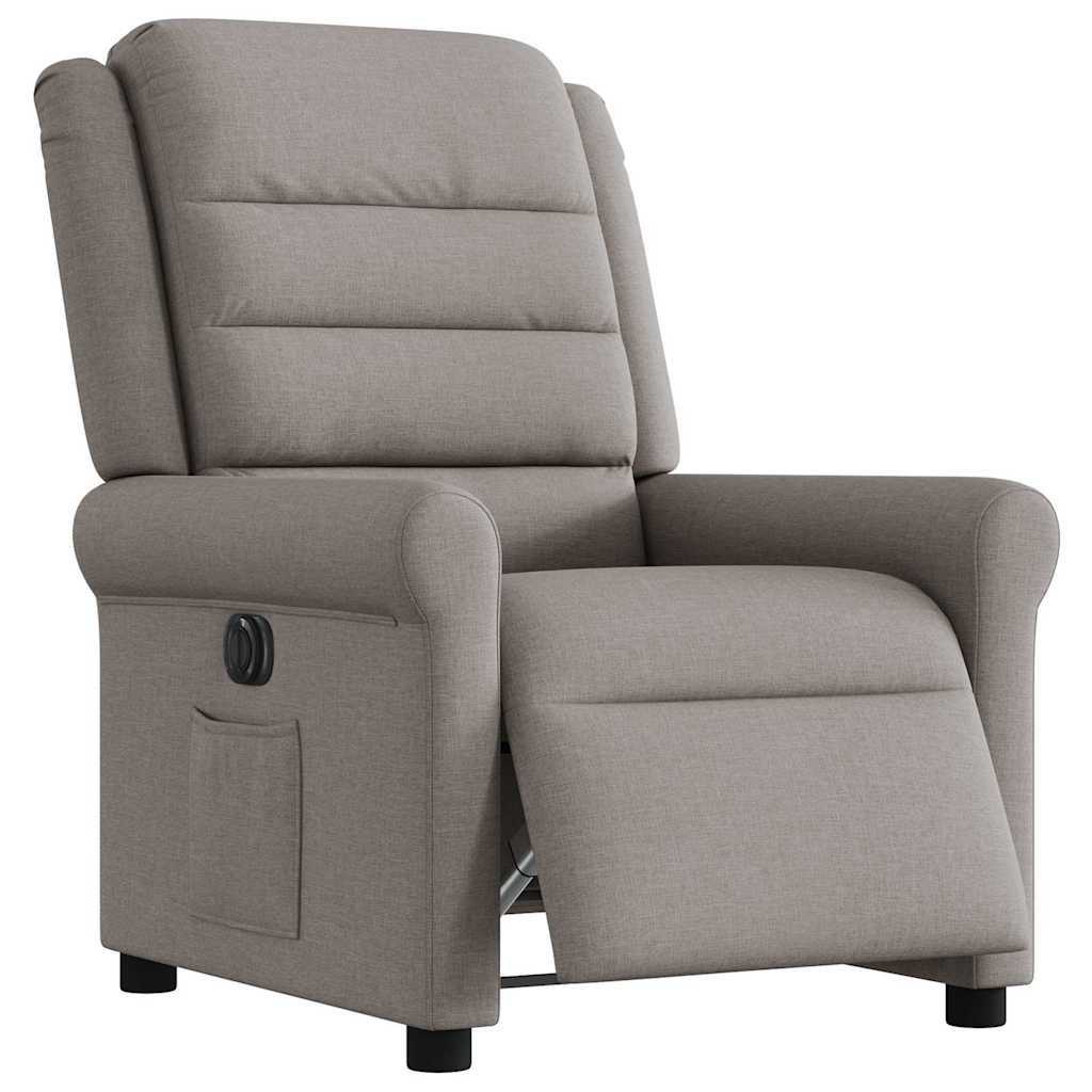 Fauteuil inclinable électrique Taupe Tissu