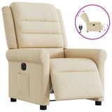 Fauteuil inclinable électrique Crème Tissu
