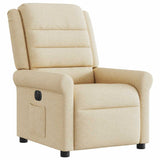 Fauteuil inclinable électrique Crème Tissu