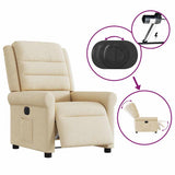 Fauteuil inclinable électrique Crème Tissu
