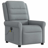 Fauteuil de massage inclinable électrique gris clair tissu
