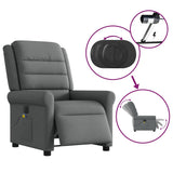 Fauteuil inclinable de massage électrique gris foncé tissu