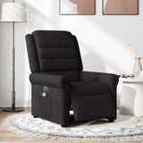 Fauteuil de massage inclinable électrique Noir Tissu