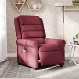 Fauteuil de massage inclinable électrique Rouge bordeaux Tissu