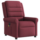 Fauteuil de massage inclinable électrique Rouge bordeaux Tissu