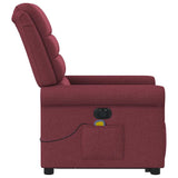 Fauteuil de massage inclinable électrique Rouge bordeaux Tissu