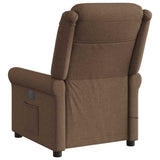 Fauteuil inclinable de massage électrique marron tissu