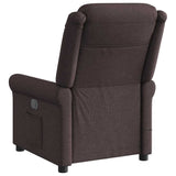 Fauteuil de massage inclinable électrique Marron foncé Tissu
