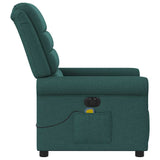 Fauteuil de massage inclinable électrique Vert foncé Tissu