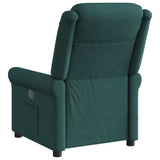 Fauteuil de massage inclinable électrique Vert foncé Tissu