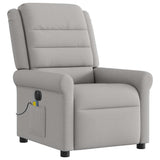 Fauteuil de massage inclinable électrique gris nuage tissu