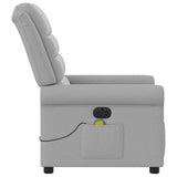 Fauteuil de massage inclinable électrique gris nuage tissu
