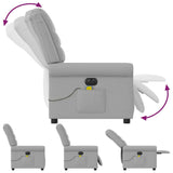 Fauteuil de massage inclinable électrique gris nuage tissu