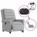 Fauteuil de massage inclinable électrique gris nuage tissu
