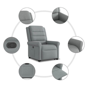 Fauteuil inclinable Gris clair Tissu