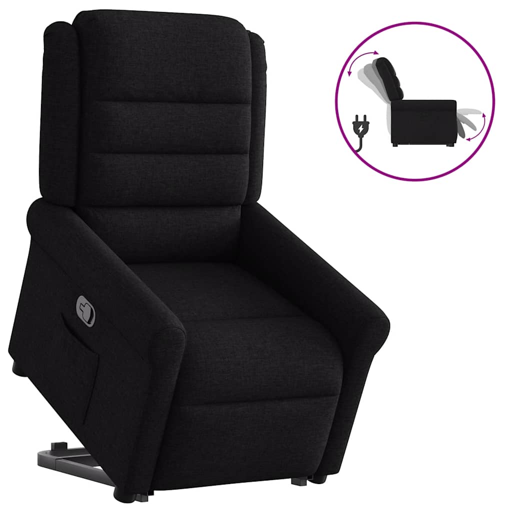 Fauteuil inclinable noir tissu