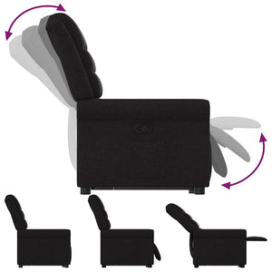 Fauteuil inclinable noir tissu