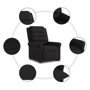 Fauteuil inclinable noir tissu