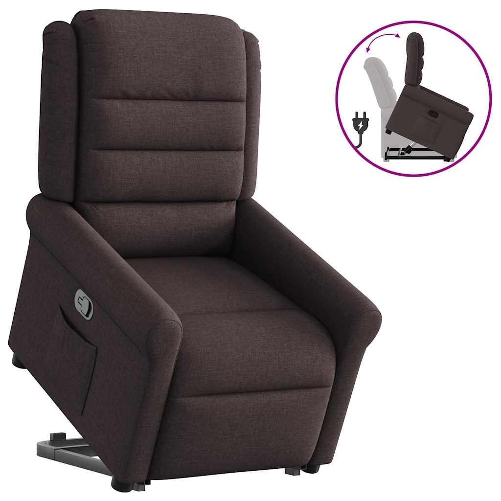 Fauteuil inclinable marron foncé tissu