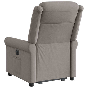 Fauteuil inclinable taupe tissu
