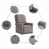 Fauteuil inclinable taupe tissu