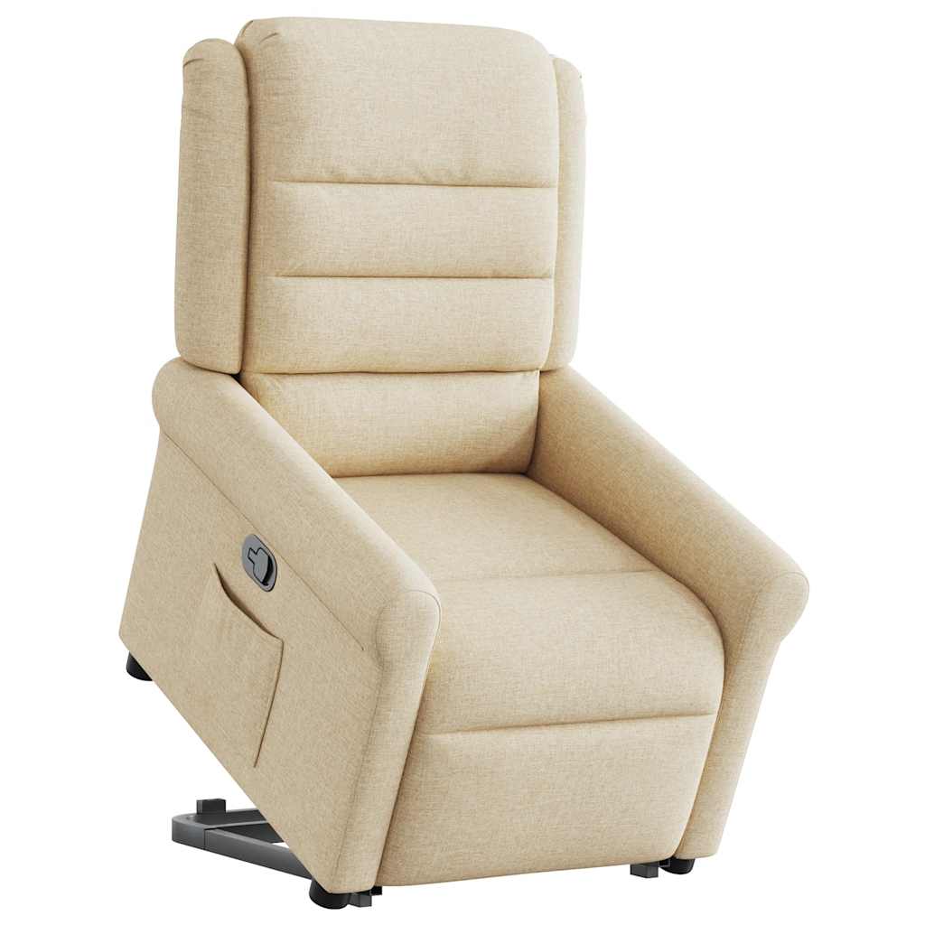 Fauteuil inclinable Crème Tissu