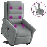 Fauteuil de massage inclinable Gris clair Tissu