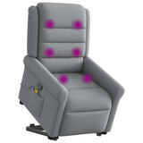 Fauteuil de massage inclinable Gris clair Tissu