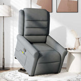 Fauteuil de massage inclinable Gris foncé Tissu
