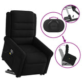 Fauteuil de massage inclinable Noir Tissu