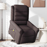 Fauteuil inclinable de massage Marron foncé Tissu