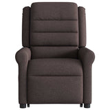Fauteuil inclinable de massage Marron foncé Tissu