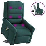 Fauteuil inclinable de massage Vert foncé Tissu