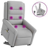 Fauteuil de massage inclinable gris nuage tissu