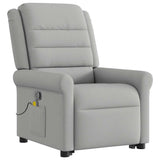 Fauteuil de massage inclinable gris nuage tissu