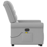 Fauteuil de massage inclinable gris nuage tissu