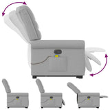 Fauteuil de massage inclinable gris nuage tissu